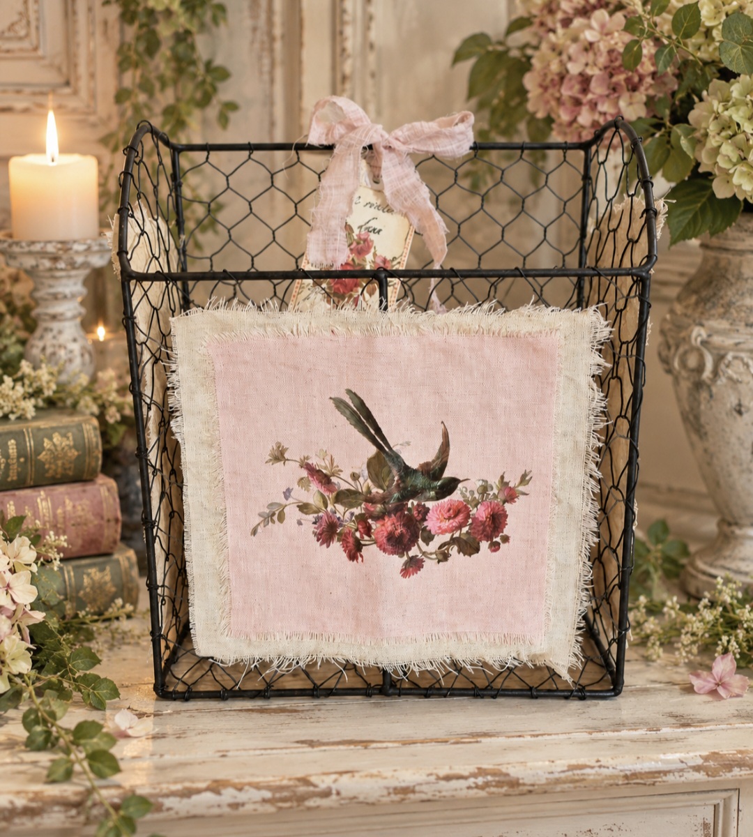 Shabby Chic Wire Storage Basket  (photo 1 of 9)