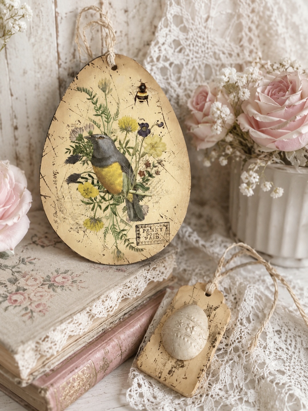 Country Charm Egg Shape Decoration  (photo 2 of 2)