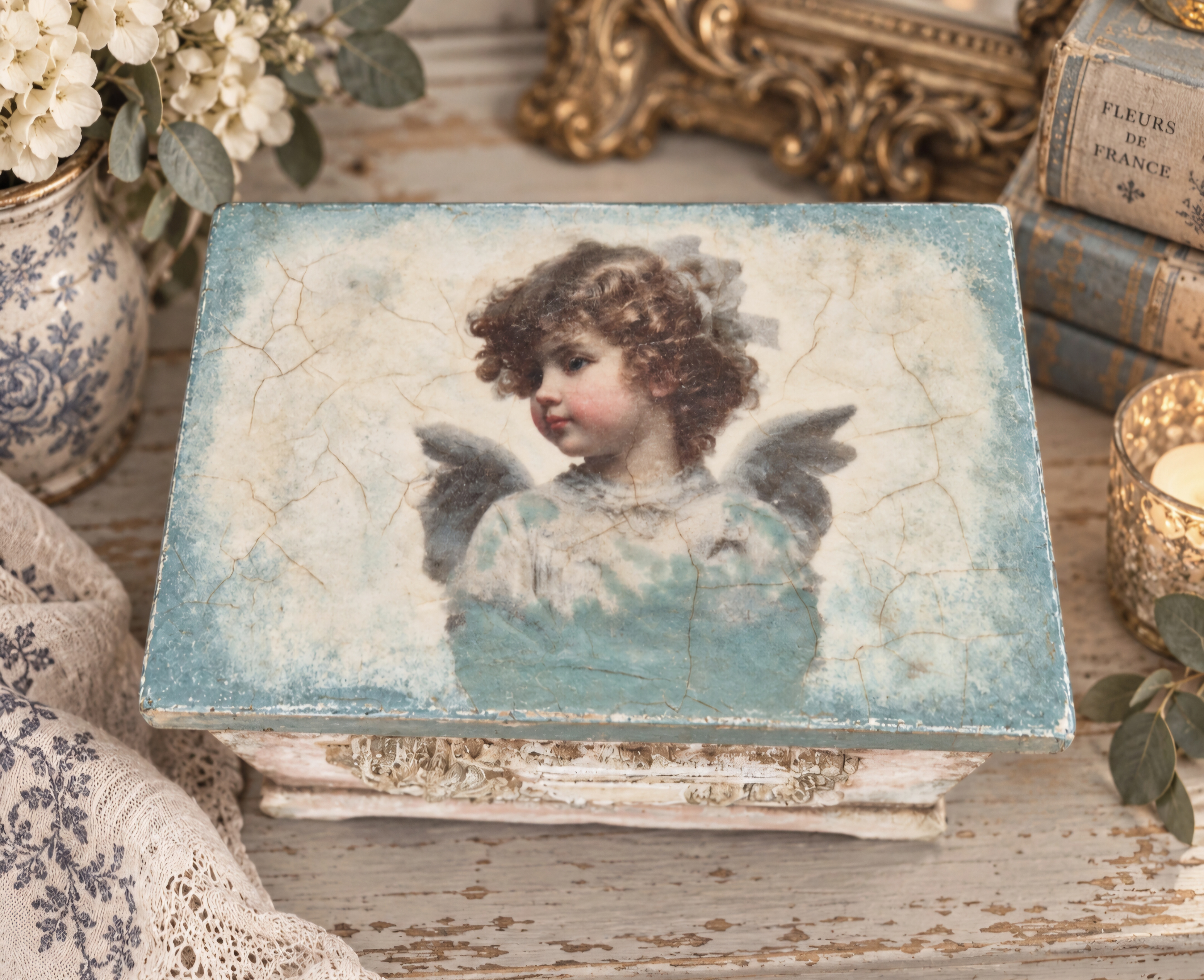 French Inspired Angel Keepsake Box (photo 2 of 8)