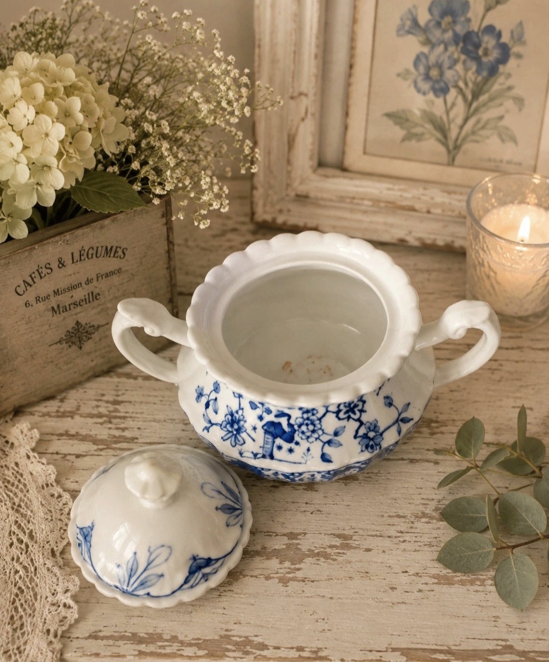 Vintage Ironstone Lidded Pot (photo 2 of 5)