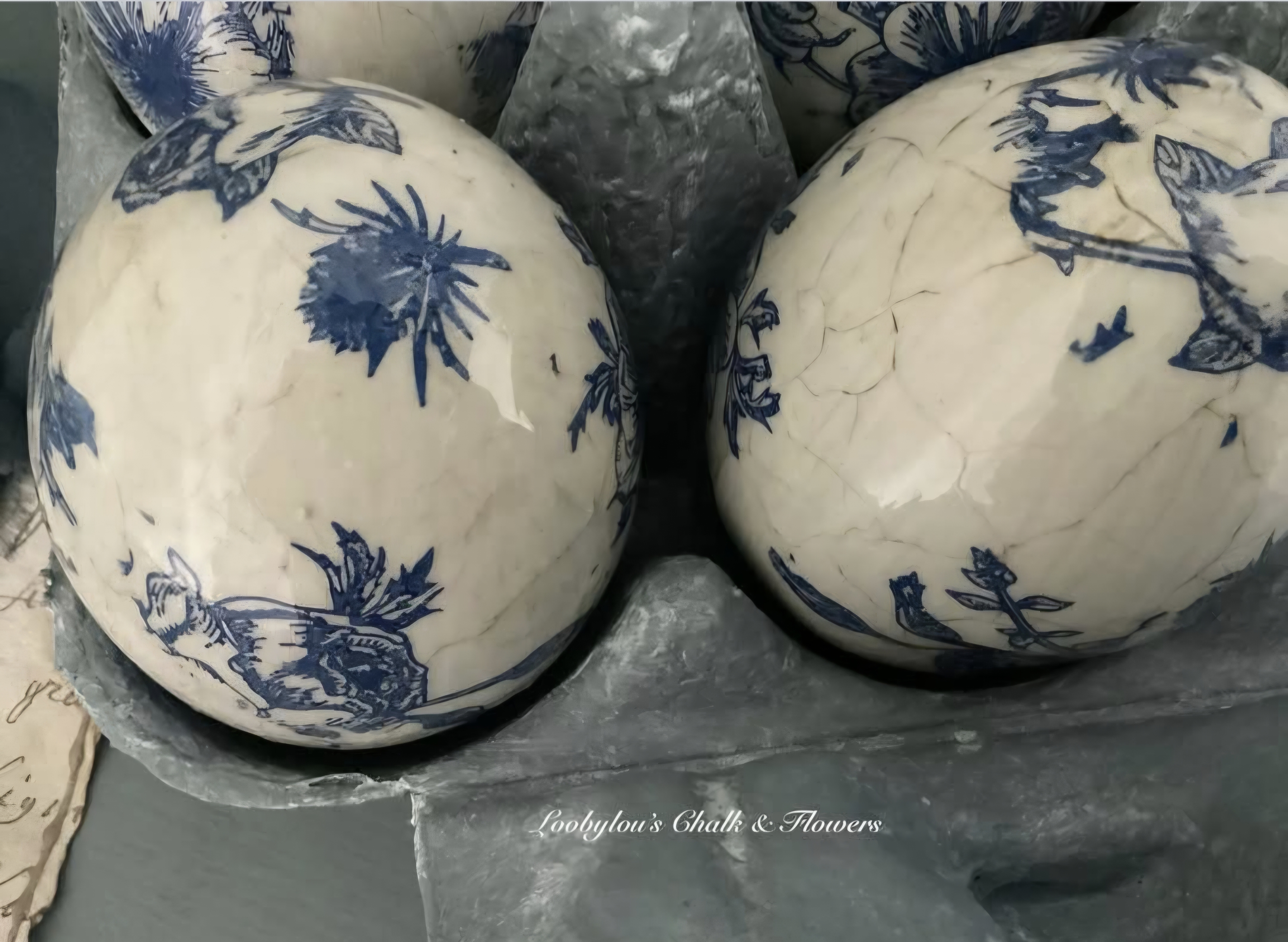 French Rustic Charm Faux Eggs & Carton  (photo 5 of 6)