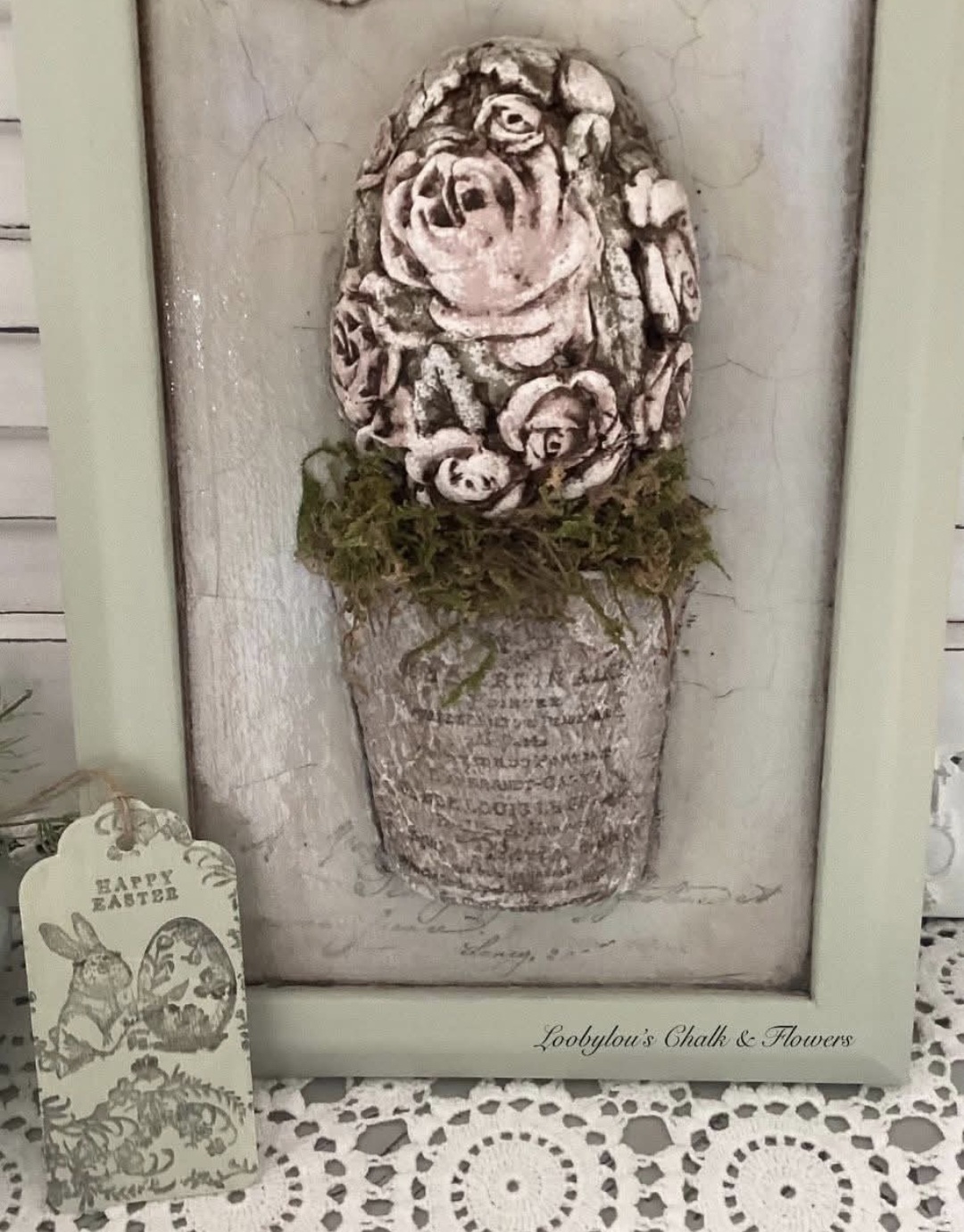Bunny & Faux Egg Picture With Frame  (photo 2 of 3)