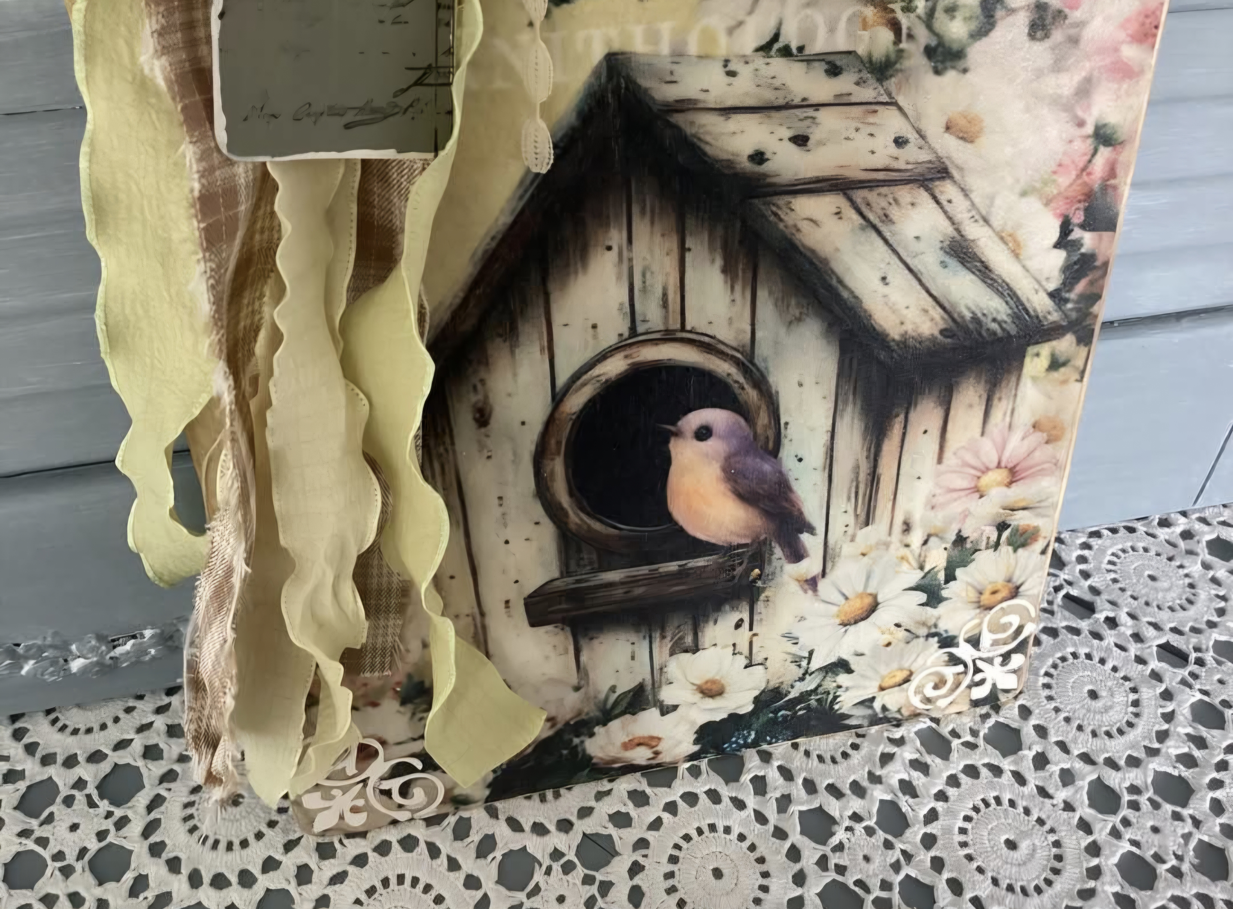 Shabby Chic Birdhouse Clipboard  (photo 4 of 4)