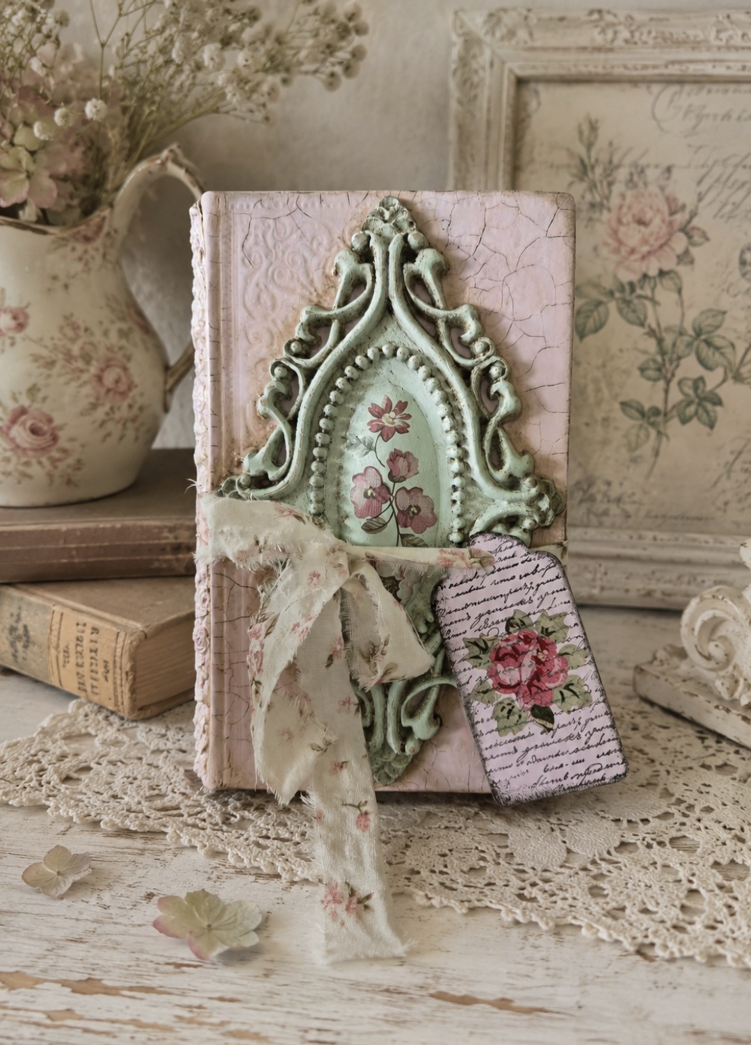 Shabby Chic Book Decoration  (photo 2 of 4)