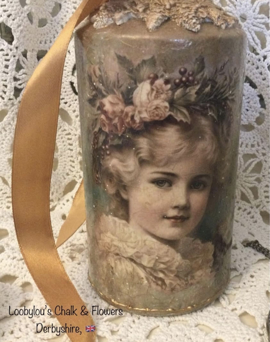 Vintage Girl Decorative Bottle (photo 5 of 6)
