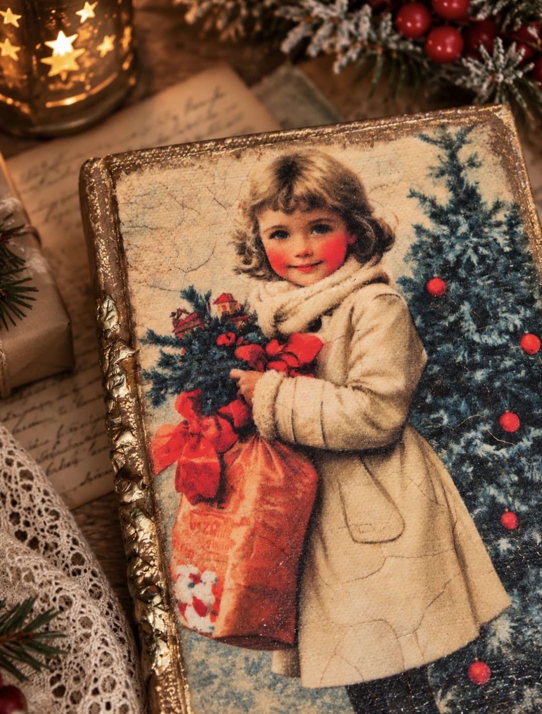 Vintage Style Girl Book Decoration  (photo 3 of 5)