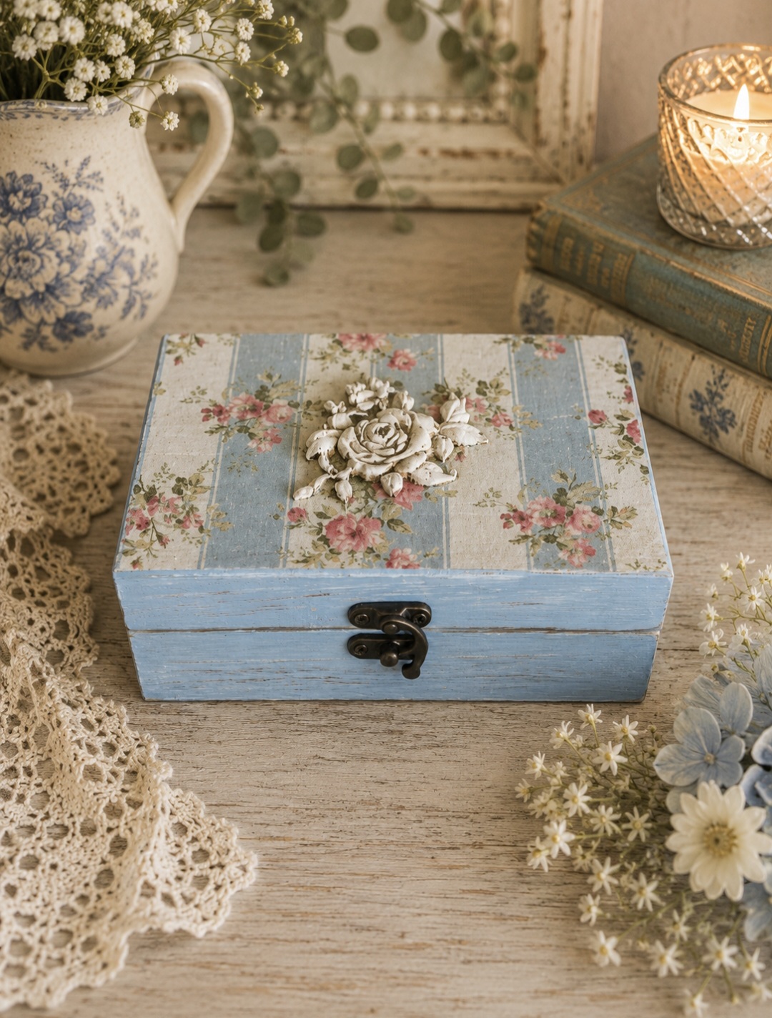 Shabby Chic Wooden Box  (photo 3 of 4)