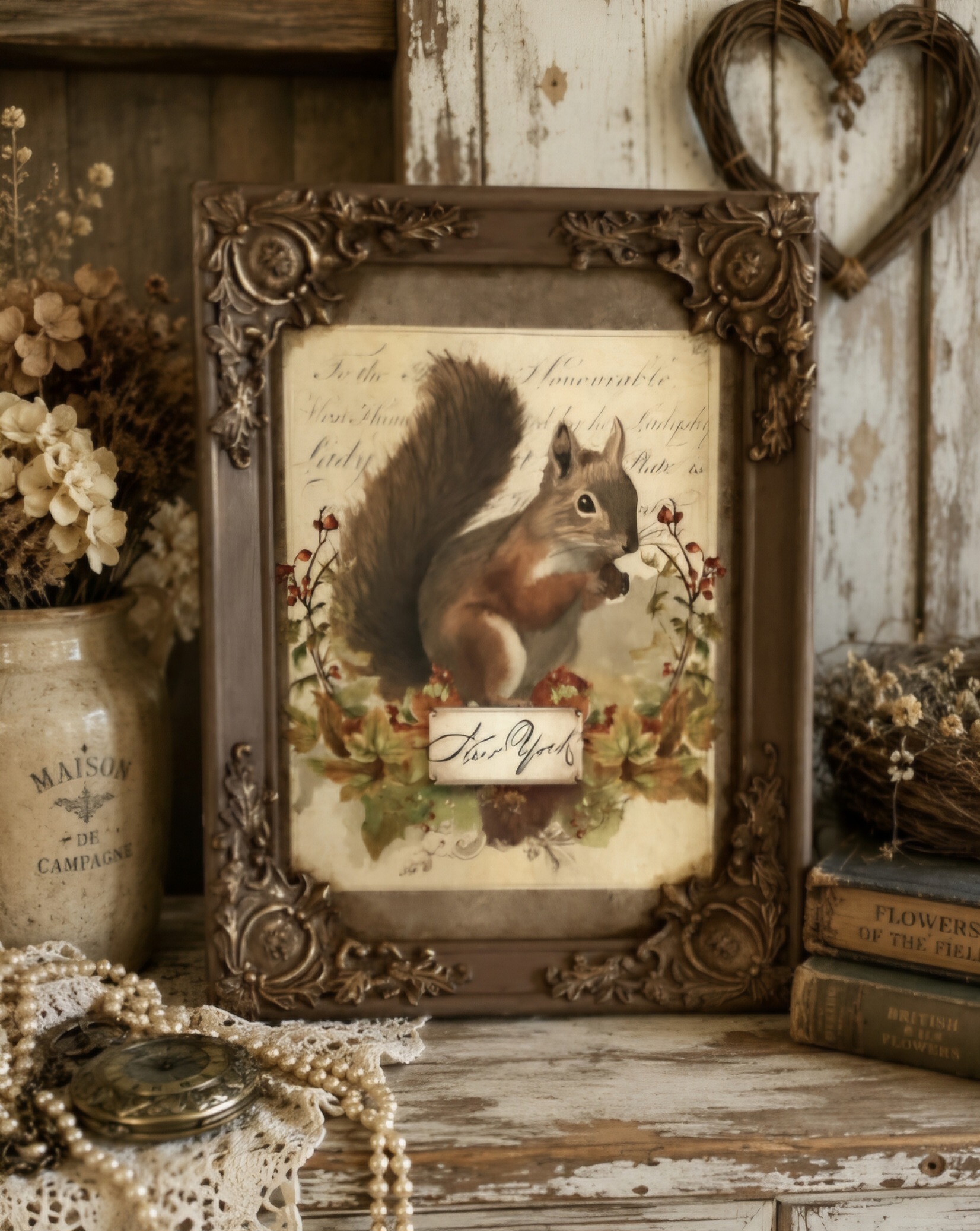 A Framed Squirrel Picture  (photo 2 of 2)