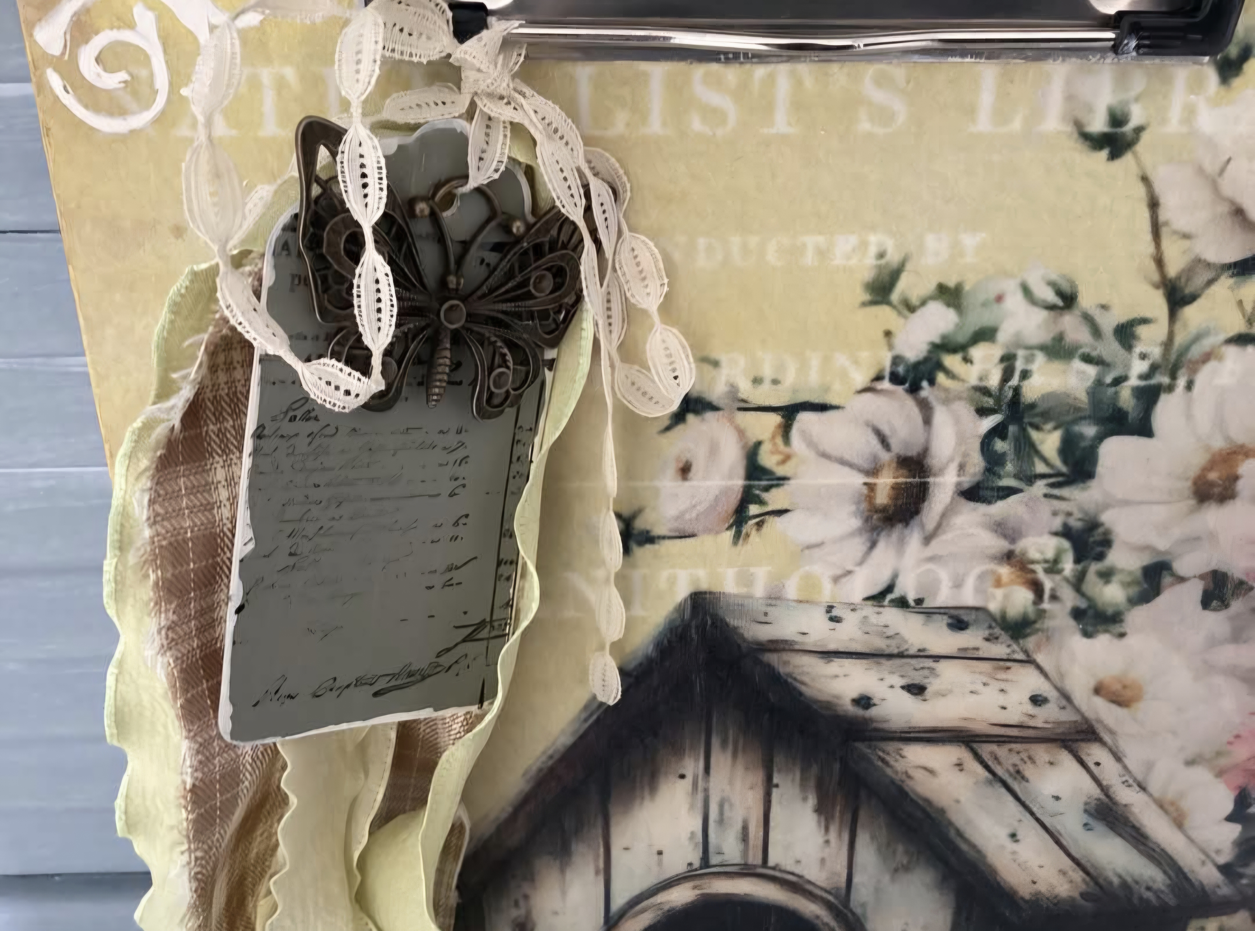 Shabby Chic Birdhouse Clipboard  (photo 2 of 4)