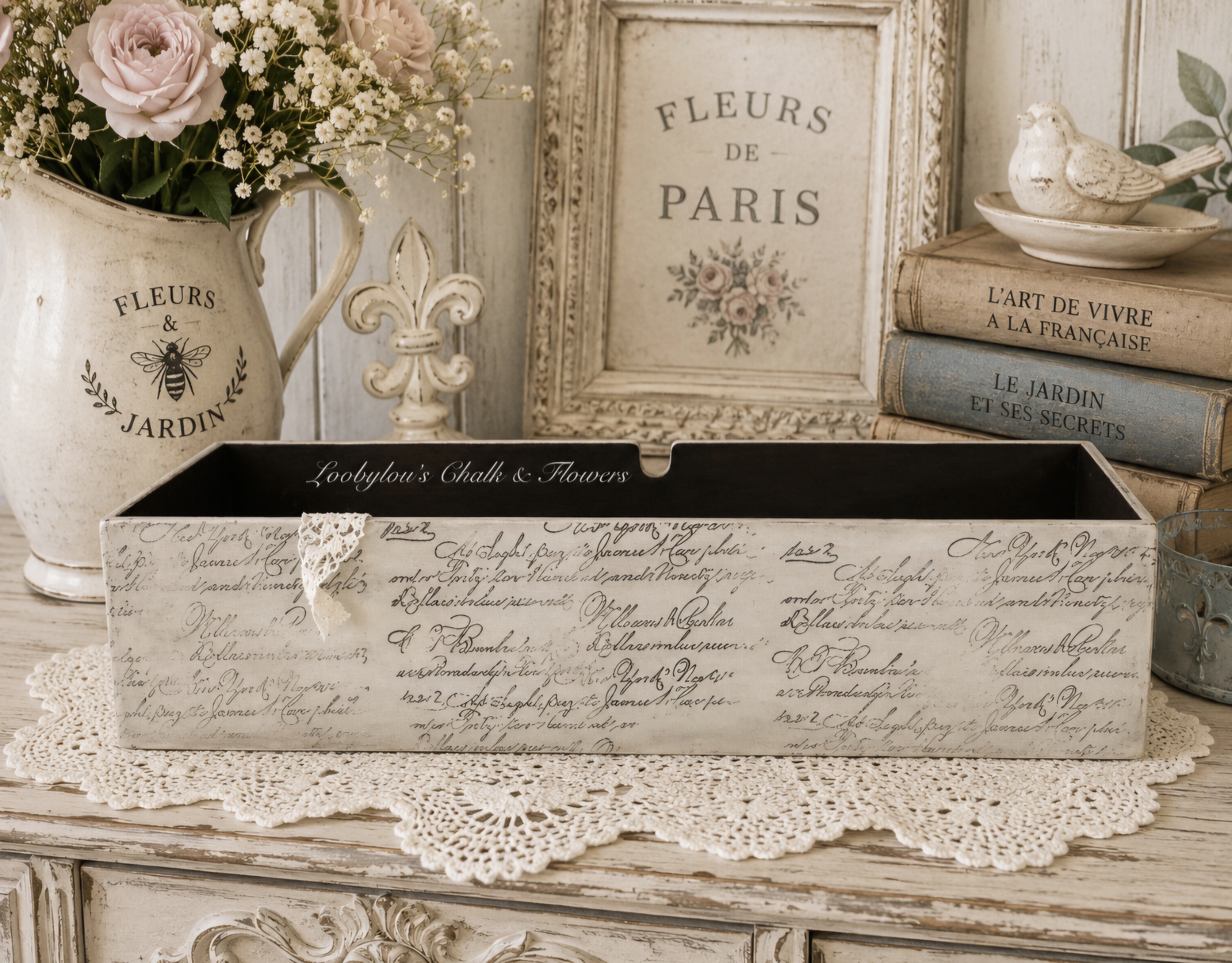 French Country Open Storage Box  (photo 3 of 5)