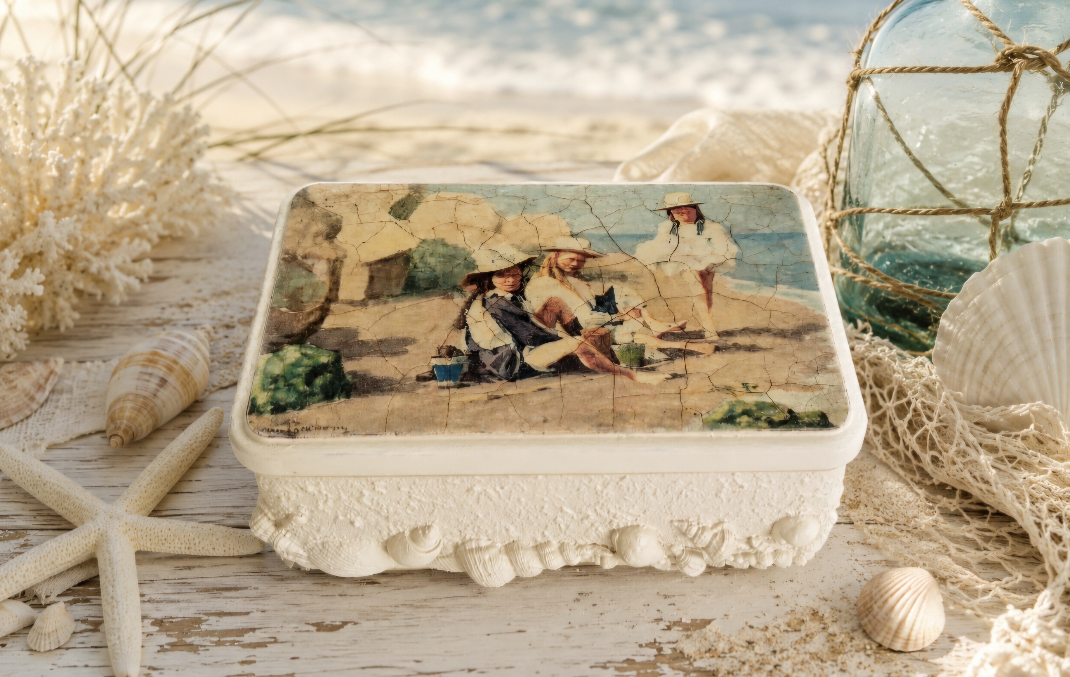 Handcrafted Coastal Vintage Tin  (photo 1 of 4)