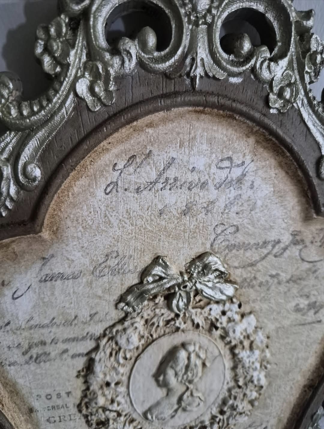 Handmade Vintage Cameo Wall Plaque  (photo 3 of 3)