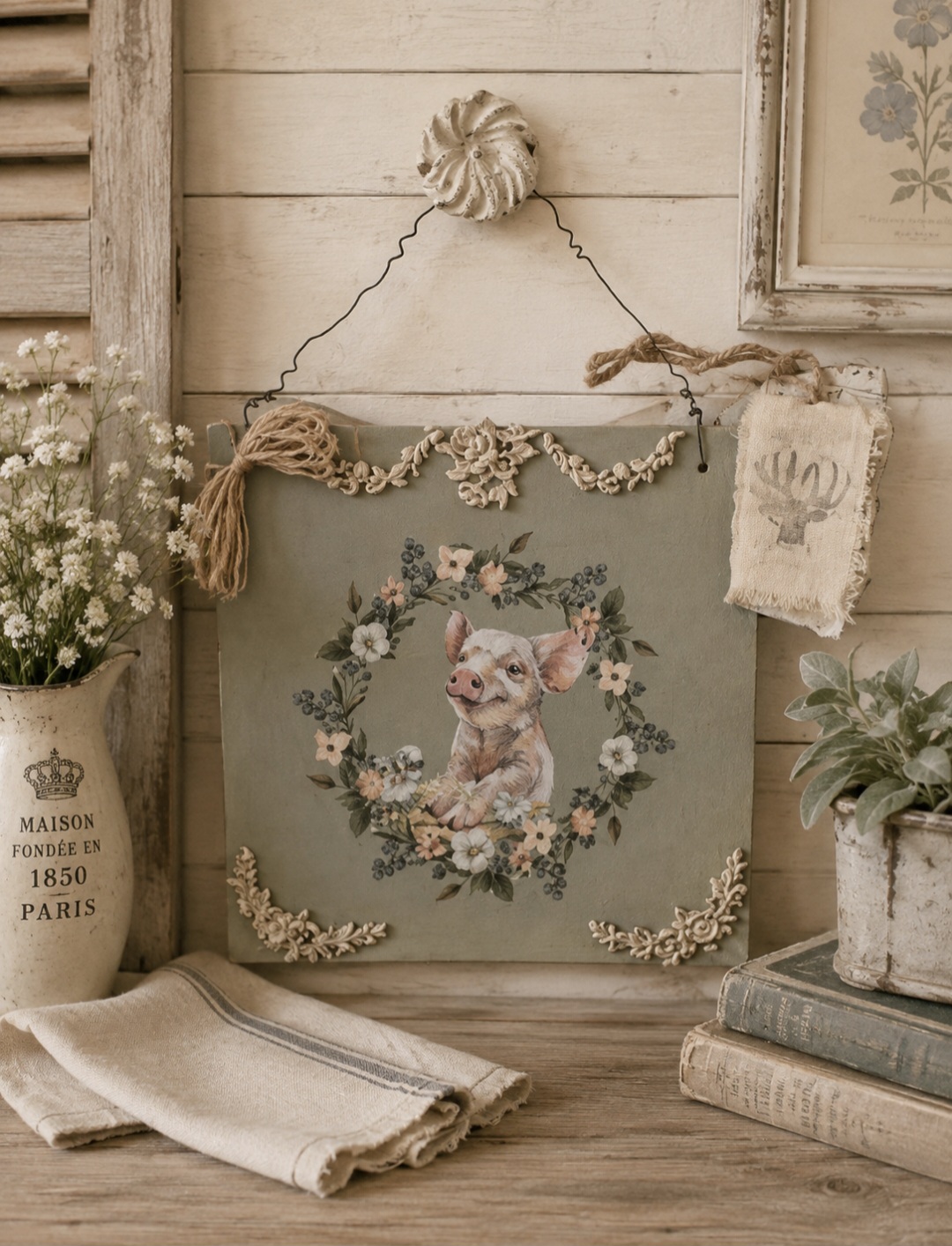 Cute Piggy Plaque  (photo 1 of 2)