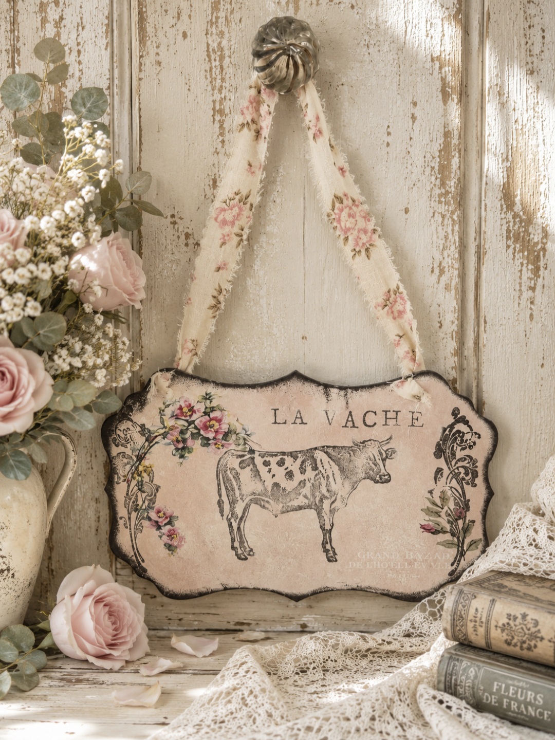 Hanging Cow Plaque OR BUY ALL 3 FOR £15 (photo 1 of 3)