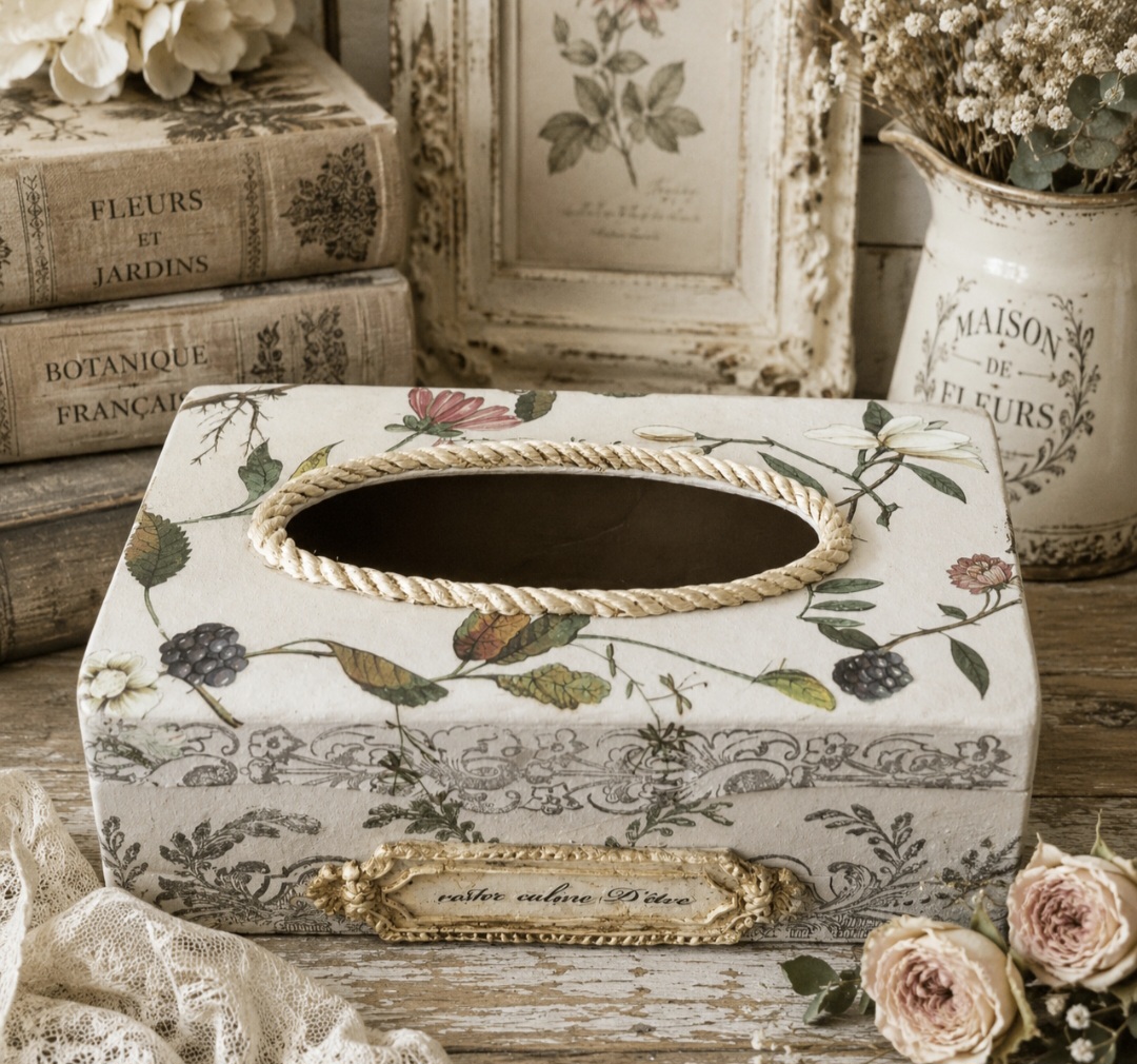 Handmade Floral Tim Box Cover WAS £25 (photo 1 of 5)