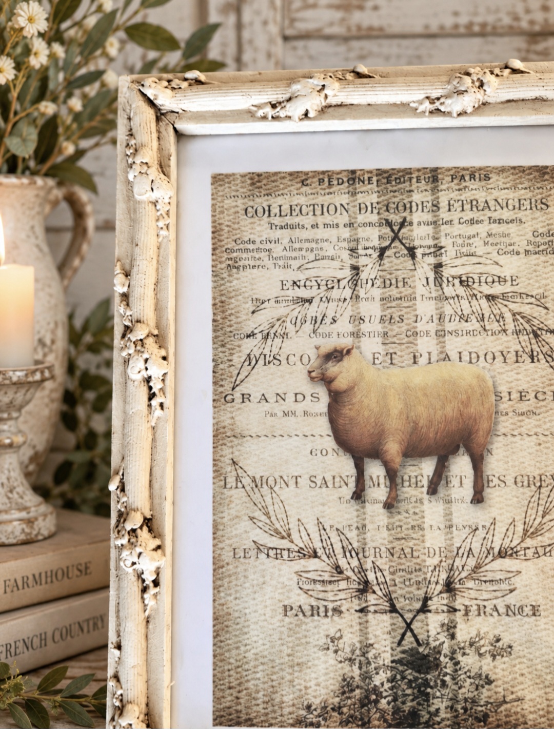 Country Sheep Framed Picture (photo 3 of 3)