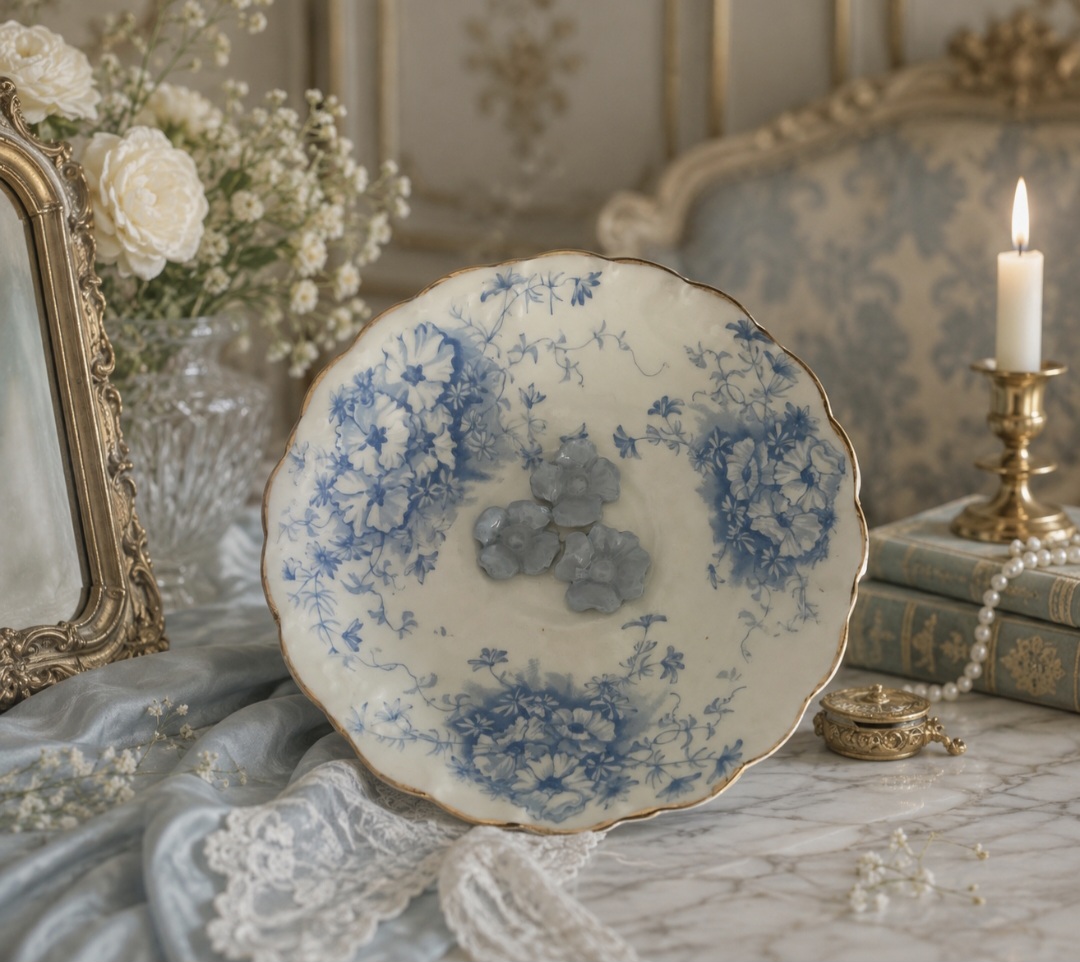China Trinket Saucer Blue